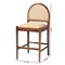Bali & Pari Maryland Modern Bohemian Natural Rattan and Acacia Wood Counter Stool 243-13363-ZORO - alternate 10